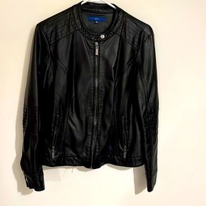 Black leather jacket
